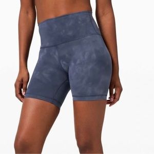 Lululemon NWT Wunder Train High-Rise Short 6" Diamond Dye Shade Naval Blue